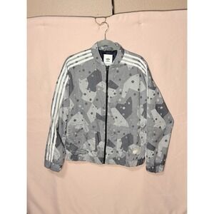 Adidas Y2K Track Jacket Coat Blue Navy White Stripe Sz Medium Mens